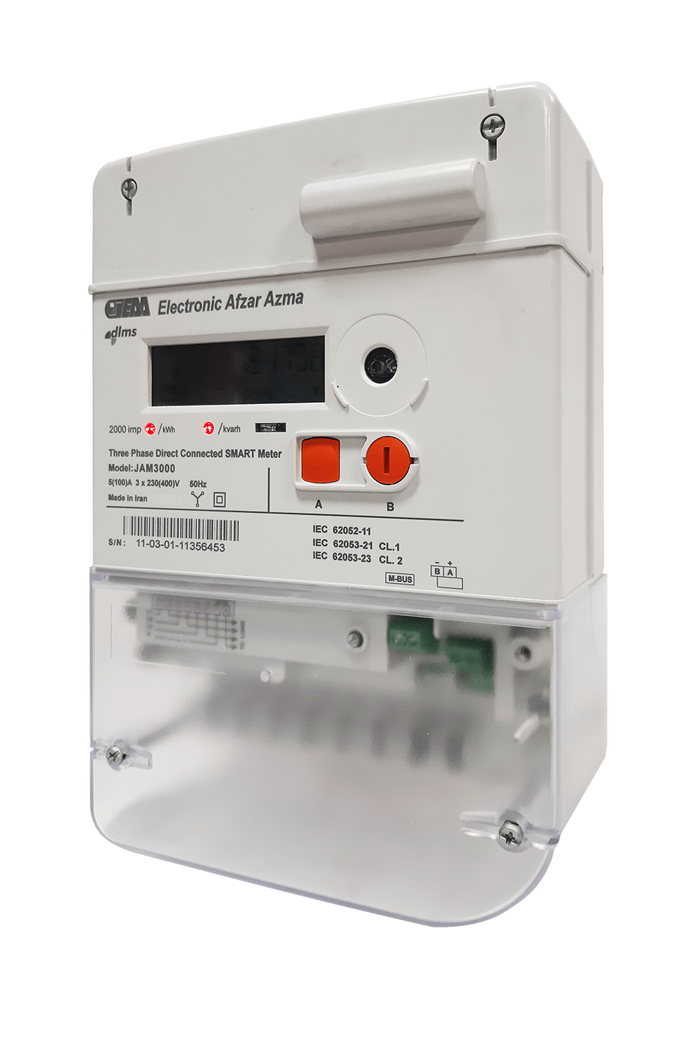  Smart Three-Phase Meter – Secondary Connection (CT Connection) - Model JAM3000CT